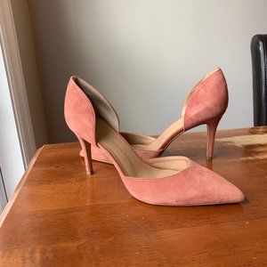 Pink Suede Pumps